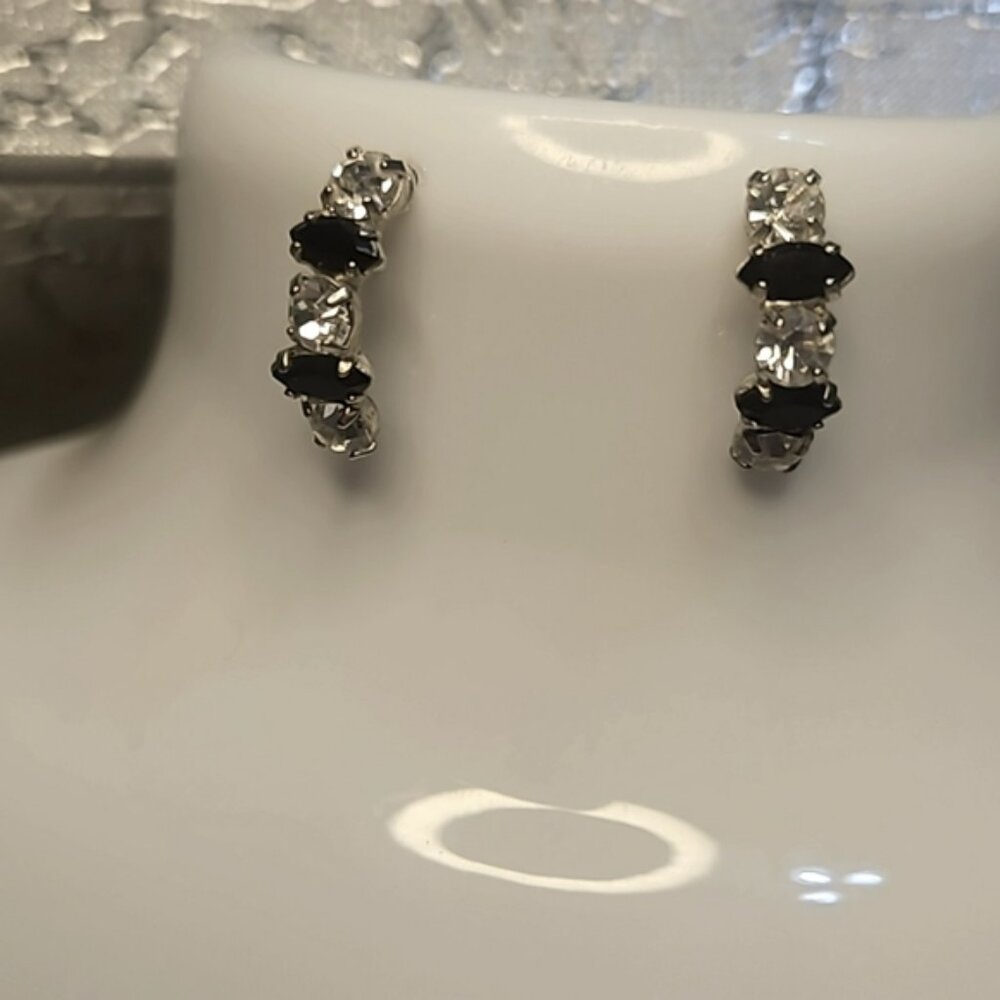 Sapphire and Diamond like Earrings
